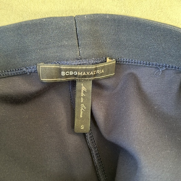 BCBGMAXAZRIA Womens Leggings Retro Stripe Size Small in Navy - Picture 11 of 12